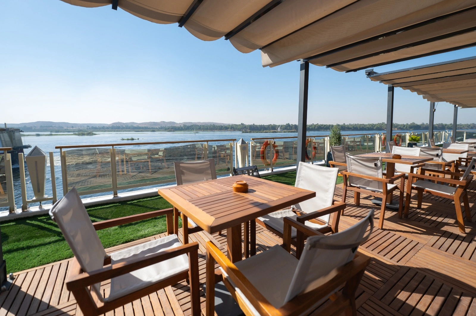 Sun deck of the Concerto III Nile Cruise Nile cruise